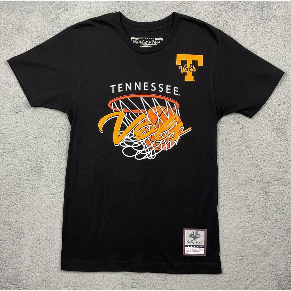 Mitchell & Ness Tennessee Vols Basketball T-Shirt Black Mens Small College Vault